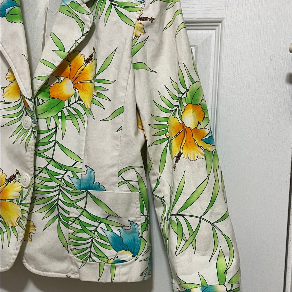 Rafaella 🦩 Women's Tropical Floral Blazer - Picture 5 of 8